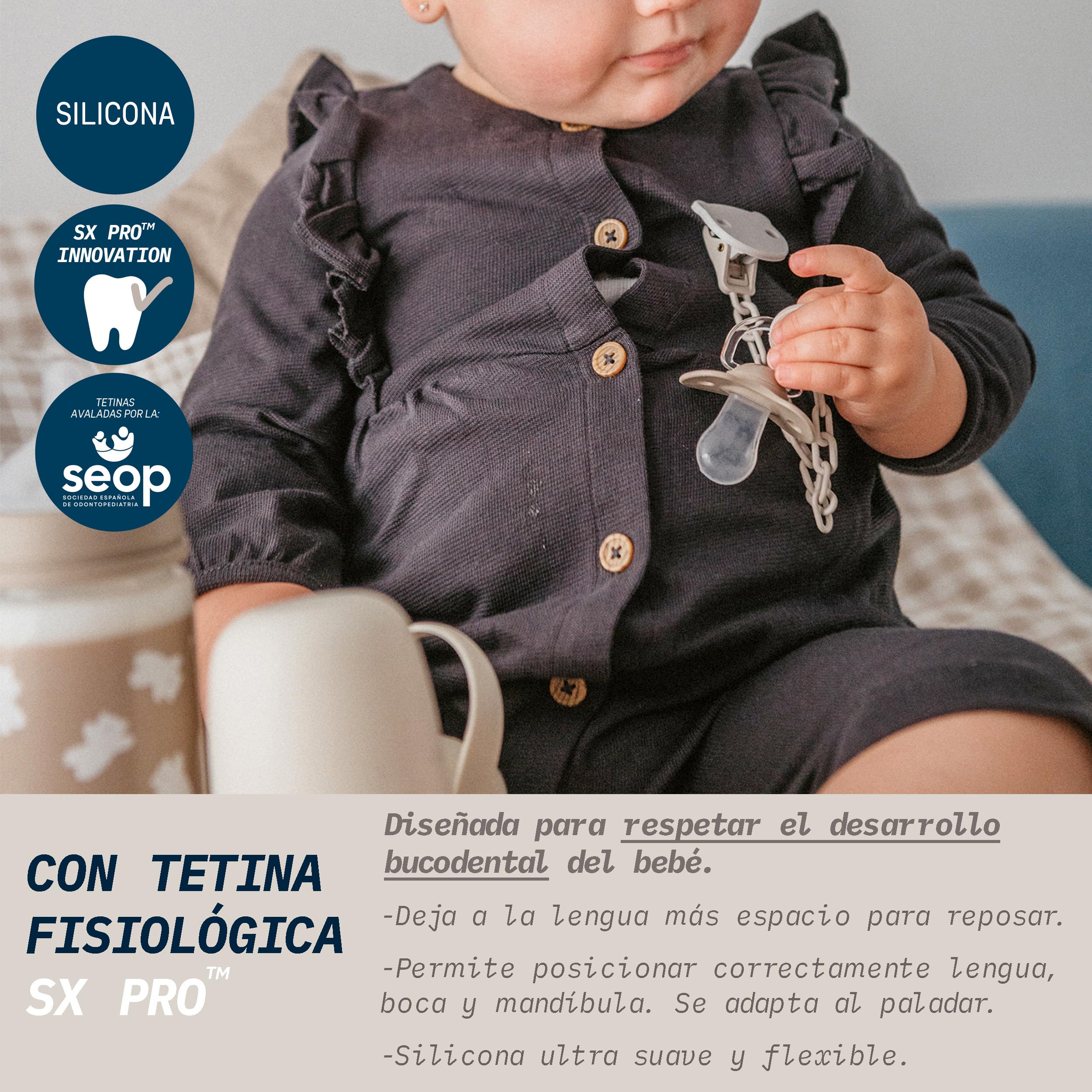 suavinex-pack-2-chupetes-sx-pro-0-6-meses-tetina-fisiol-gica-de-silicona-sim-tri image 2